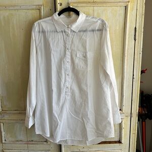 100% Cotton White J Crew Button Up